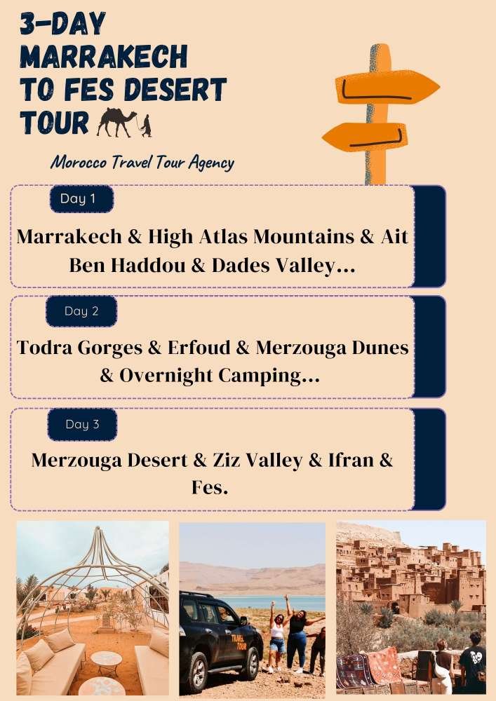 Marrakech to Fes Desert tour 3 day